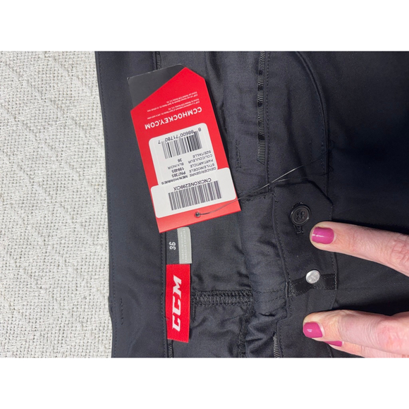 NWT CCM Black Hockey Chino Travel Pants Size 36/34 - Picture 4 of 5